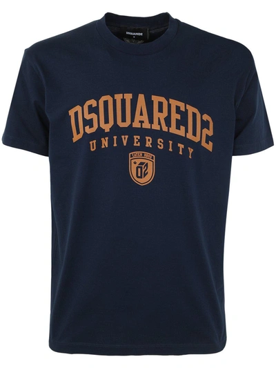 Shop Dsquared2 Logo Printed Crewneck T-shirt In Multicolor