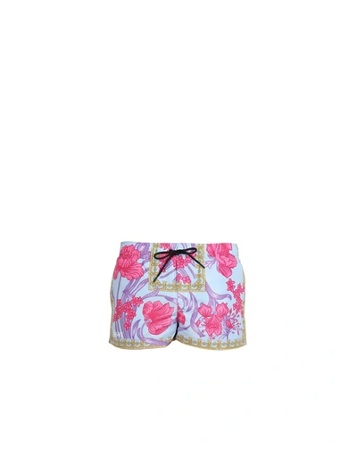 Shop Versace Short Swimsuit In Multicolor