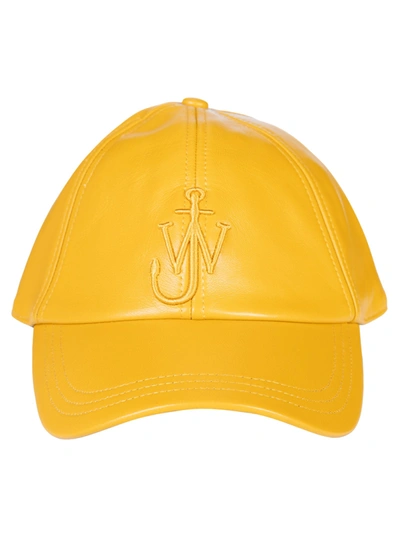 Shop Jw Anderson J.w. Anderson Logo Embroidered Cap In Mustard