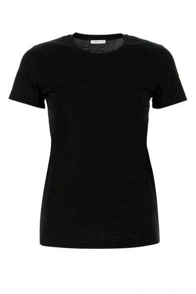 Shop Moncler Crewneck Short-sleeved T-shirt In Nero