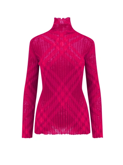 Shop Burberry Sweater In Red