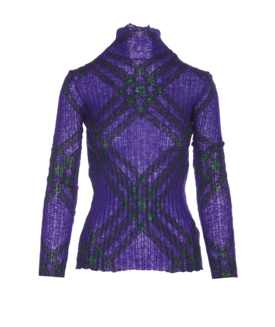 Shop Burberry Long Sleeves Top In Royal