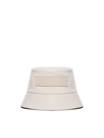 Shop Loewe X Paulas Ibiza Bucket Hat In Soft White