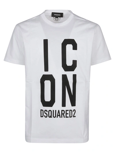 Shop Dsquared2 Icon Squared Cool Fit T-shirt In White
