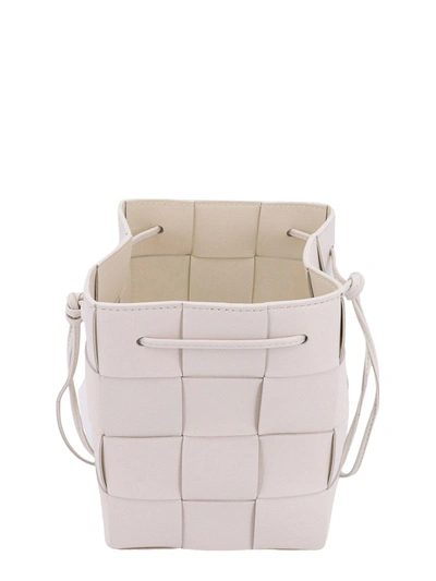Shop Bottega Veneta Cassette Small Shoulder Bag In White