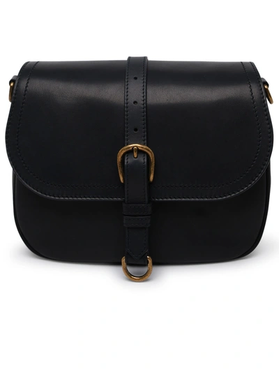 Shop Golden Goose Black Leather Sally Midi Bag