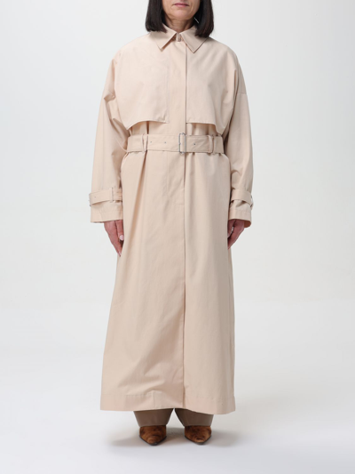 Shop Calvin Klein Trench Coat  Woman In Yellow Cream