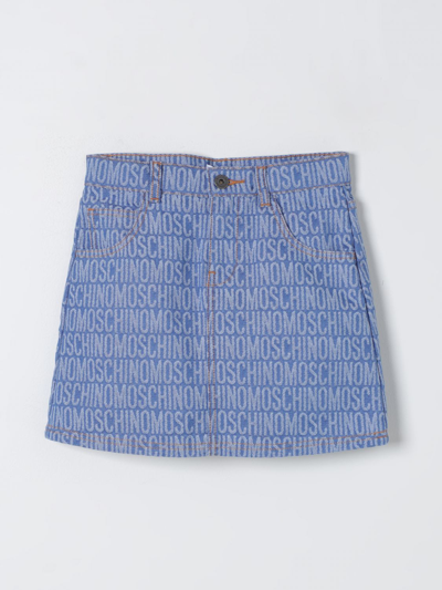 Shop Moschino Kid Skirt  Kids Color Stone Washed