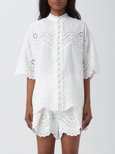 Shop Zimmermann Shirt  Woman Color White
