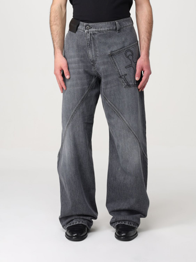 Shop Jw Anderson Jeans  Men Color Grey