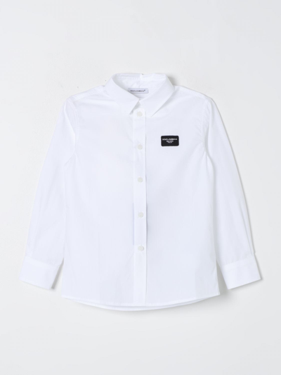 Shop Dolce & Gabbana Shirt  Kids Color White