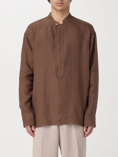 Shop Lardini Shirt  Men Color Brown