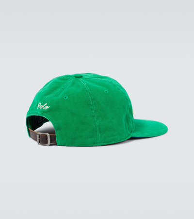 Shop Polo Ralph Lauren Logo Baseball Cap In Green