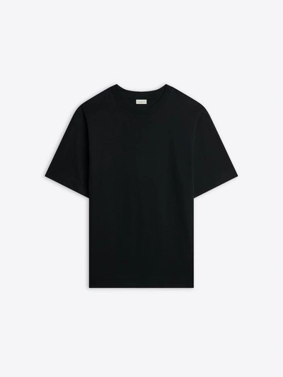 Dries Van Noten Men Black Cotton Jersey Oversized T-shirt In Black
