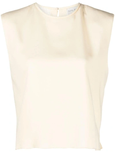 Shop Forte Forte Forte_forte Stretch Crepe Cady Boxy Top Clothing In Nude & Neutrals