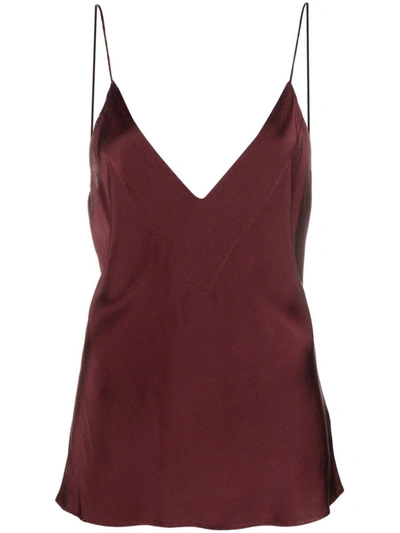Shop Forte Forte Forte_forte Stretch Silk Satin Strappy Top Clothing In Brown