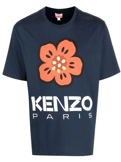 Shop Kenzo Boke Flower Classic T-shirt Clothing In Blue