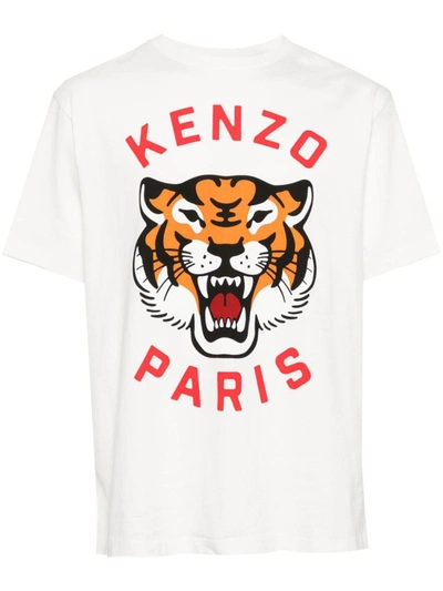 Shop Kenzo Lucky Tiger Oversize T-shirt Clothing In White