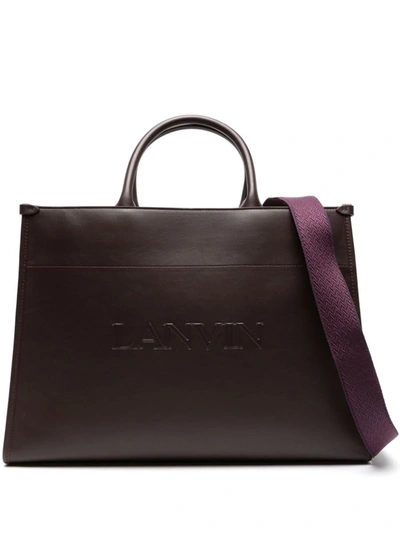 Shop Lanvin Tote Bag Mm With Strap Bags In 692 Amarena