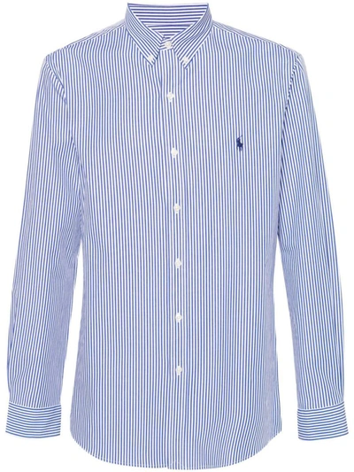 Shop Polo Ralph Lauren Long Sleeve-sport Shirt Clothing In Blue/white Bengal Stripe