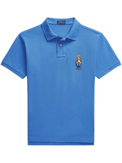 Shop Polo Ralph Lauren Short Sleeve-polo Shirt Clothing In Sp24 New Englnd Blue Hrtg Bear