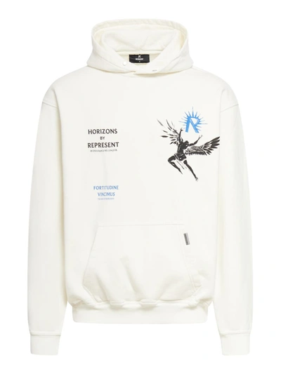 Shop Represent Hoodies Sweatshirt In White