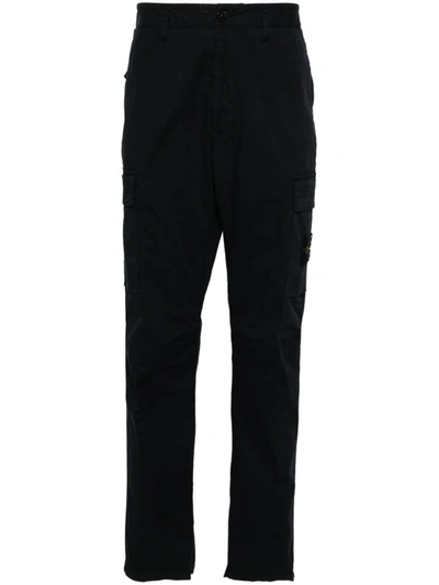 Shop Stone Island Pant Regular Tapered Clothing In Blue