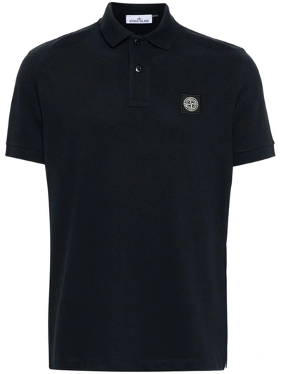 Shop Stone Island Polo S/s Slim Fit Clothing In Blue