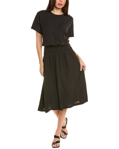 Shop Nation Ltd Winslow Shirred T-shirt Dress In Black