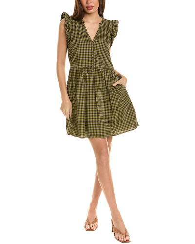 Shop Nation Ltd Tegan Ruffled Mini Dress In Green