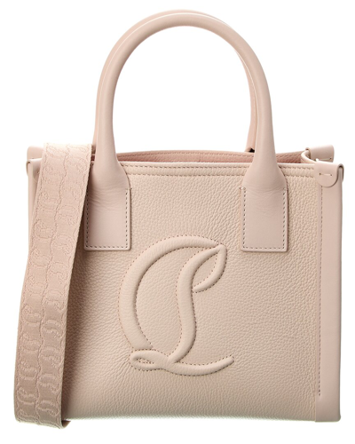 Shop Christian Louboutin By My Side Small Leather Tote In Beige
