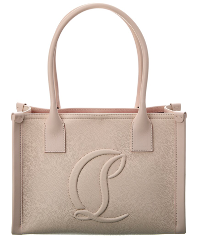 Shop Christian Louboutin By My Side Small Leather Tote In White