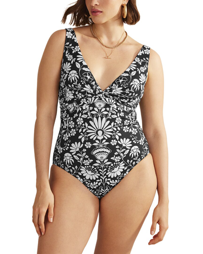 Shop Boden Twist Classic Swimsuit In Black