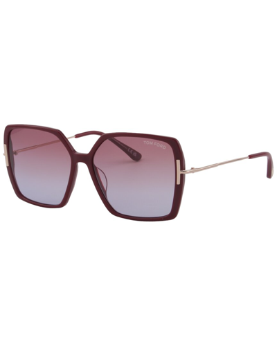 Shop Tom Ford Women's Joanna 59mm Sunglasses In Red