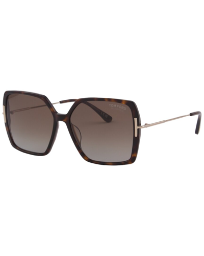 Shop Tom Ford Women's Joanna 59mm Polarized Sunglasses In Brown