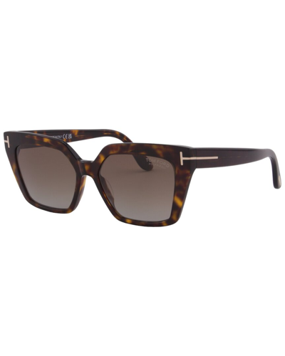 Shop Tom Ford Women's Winona 53mm Polarized Sunglasses In Brown
