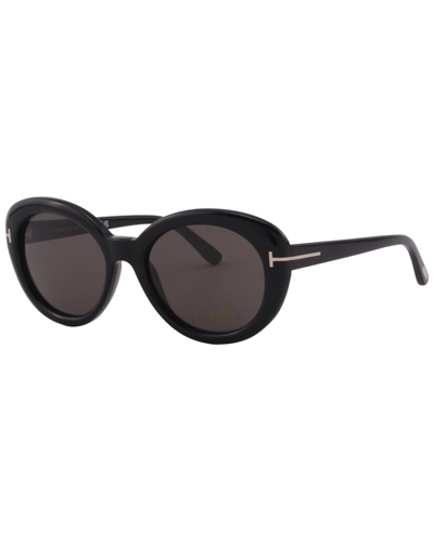 Shop Tom Ford Women's Lily 55mm Sunglasses In Black