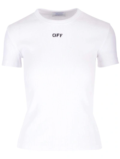 Shop Off-white Basic T-shirt In 0110