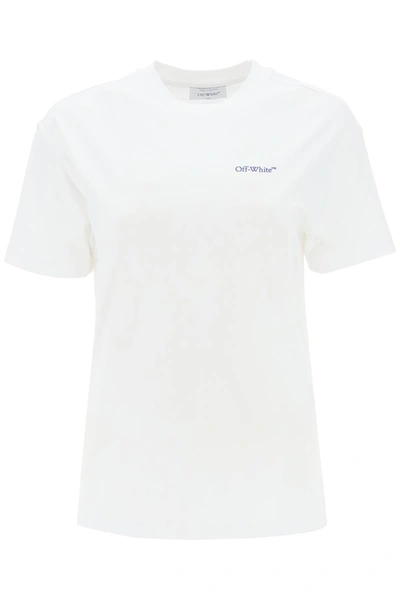 Shop Off-white T-shirt With Back Embroidery In 0149