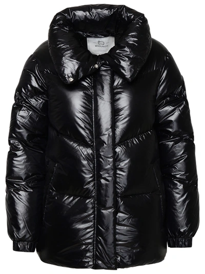 Shop Woolrich Aliquippa Black Nylon Puffer Jacket