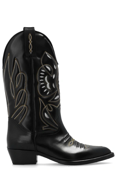 Shop Dsquared2 Cut-out Cowboy Boots In Black
