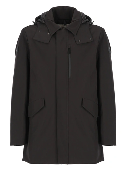 Shop Woolrich Barrow Mac Soft Coat In Black