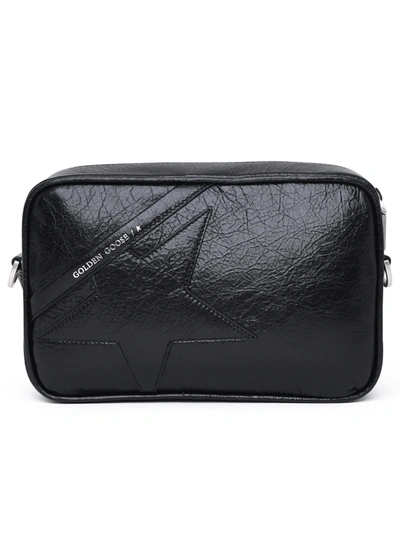 Shop Golden Goose Leather Star Shoulder Bag In Black