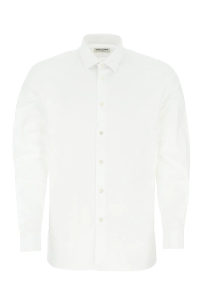 Shop Saint Laurent Slim Fit Long-sleeved Shirt In Default Title