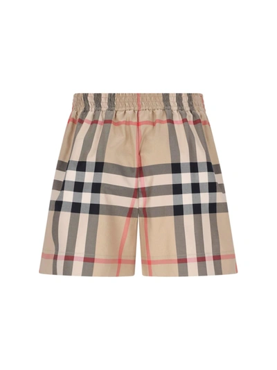 Shop Burberry Check Shorts In Default Title
