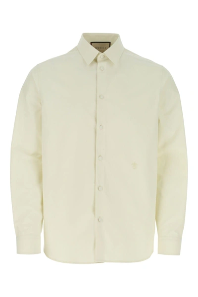 Shop Gucci Ivory Poplin Shirt In Default Title