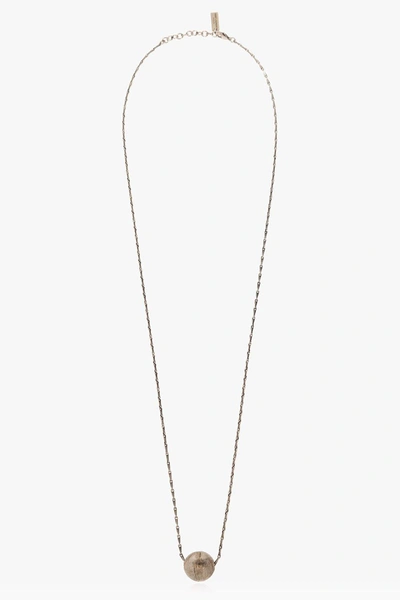 Shop Saint Laurent Spherical Charm Necklace In Default Title