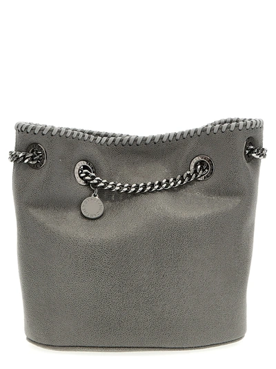 Shop Stella Mccartney Falabella Bucket Bag In Gray