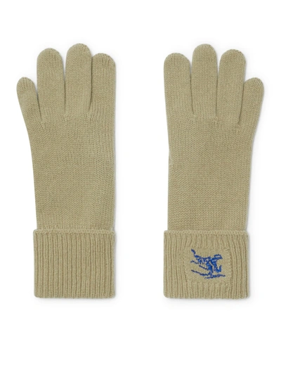 Shop Burberry Lg Ekd Cashmere Gloves In Hunter
