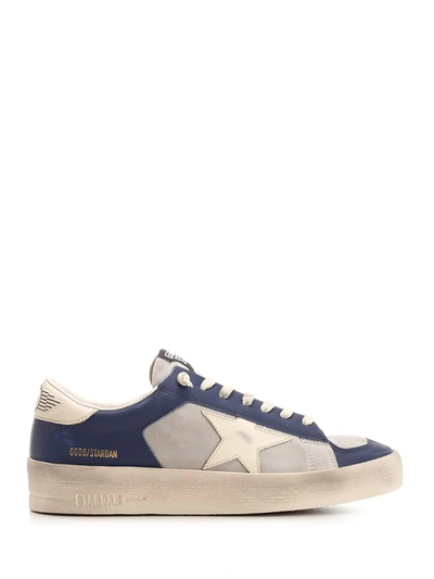 Shop Golden Goose Blue And Gray Stardan Sneakers In Multicolor